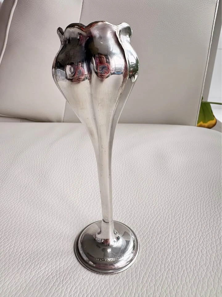 Regd Plato EPNS Silver Plated Bud Vase - photo 5