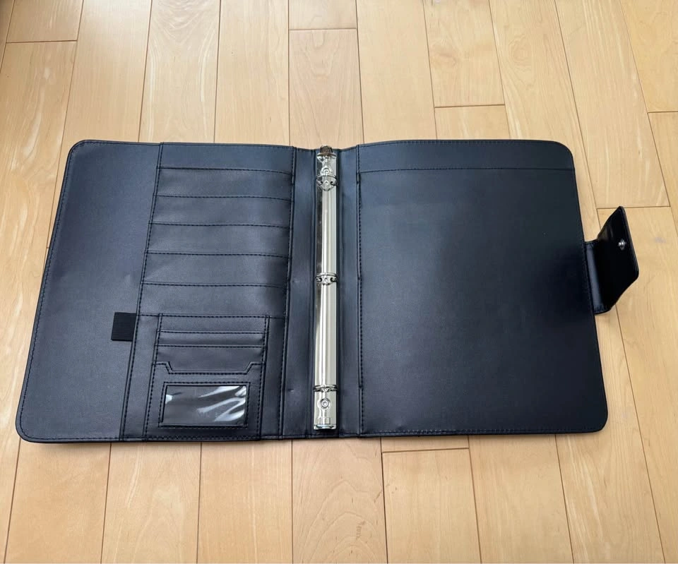 Black 0.5” Leather Binder - photo 2