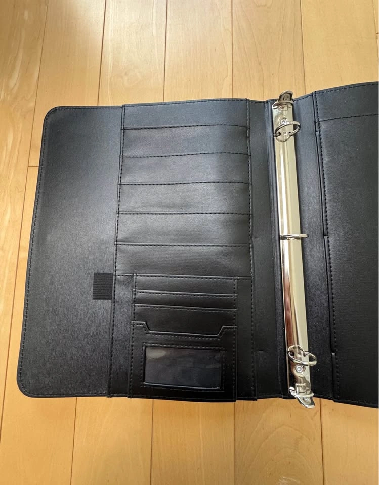 Black 0.5” Leather Binder - photo 4