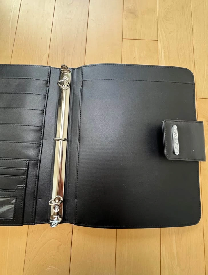 Black 0.5” Leather Binder - photo 5