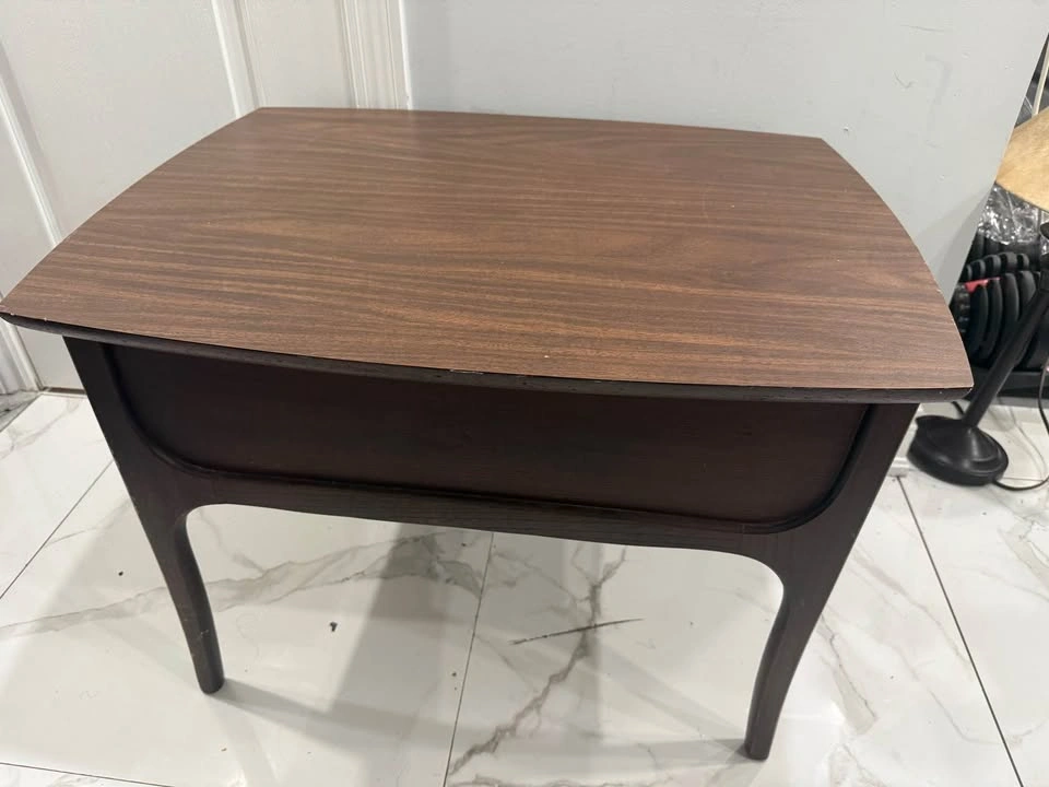 Mid-Century Modern End Table with Drawer - photo 3