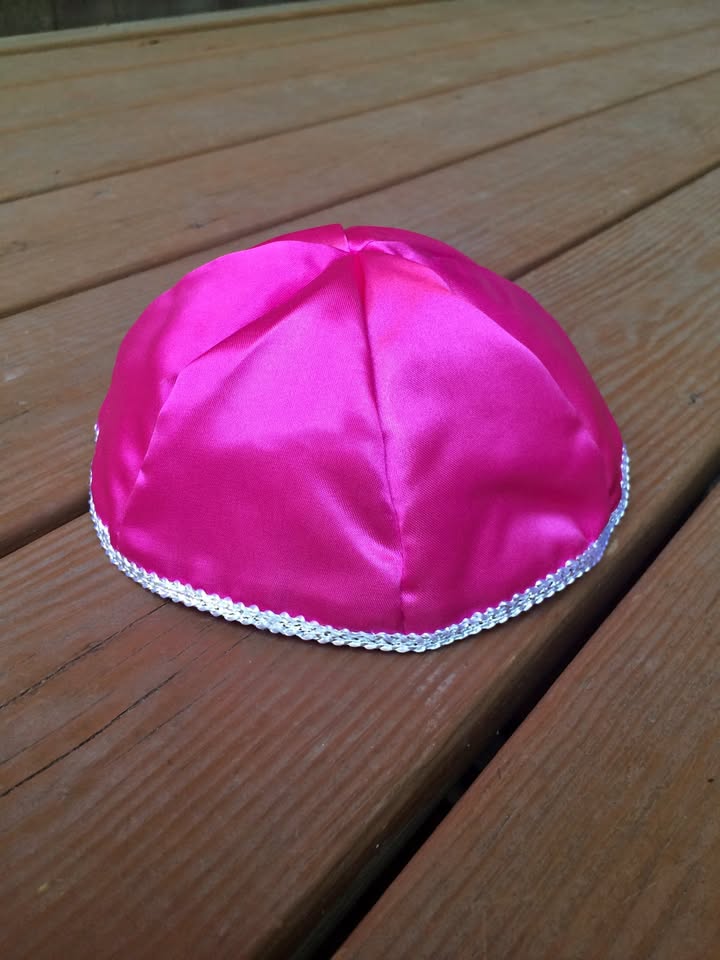 30 Hot Pink Satin Yarmulkes/Kippahs