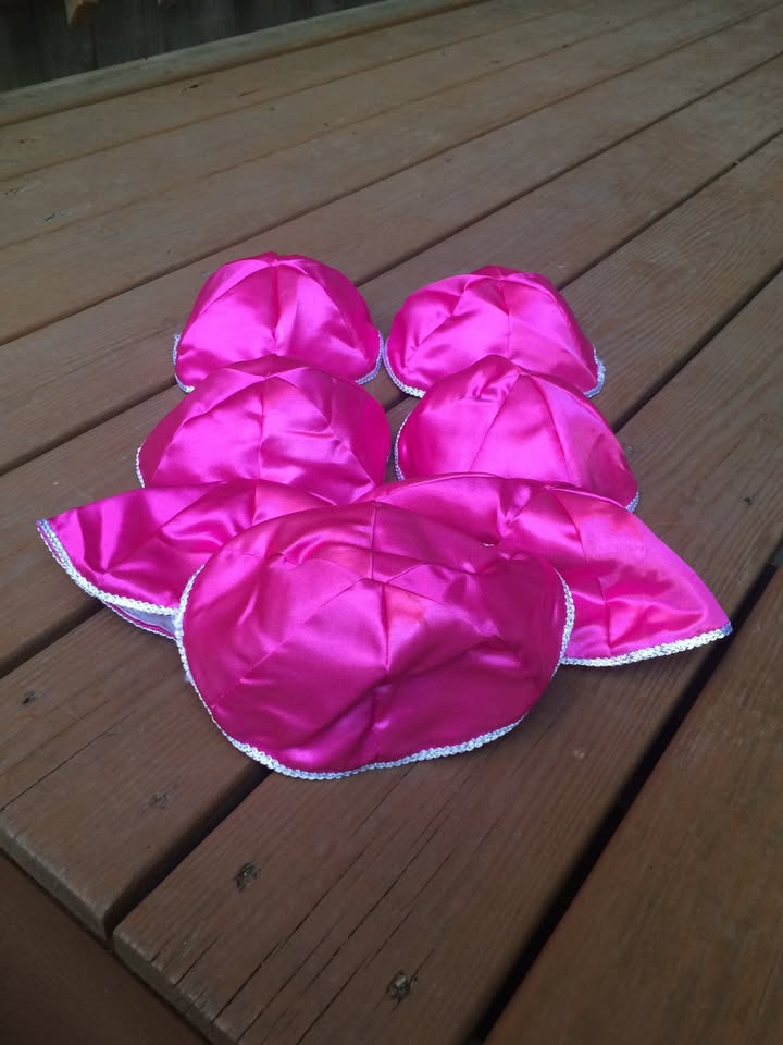 30 Hot Pink Satin Yarmulkes/Kippahs - photo 4