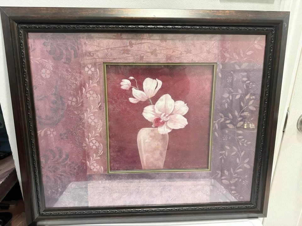 Set of 2 Framed Wall Art Prints – Floral & Landscape – 60 × 50 c - photo 2