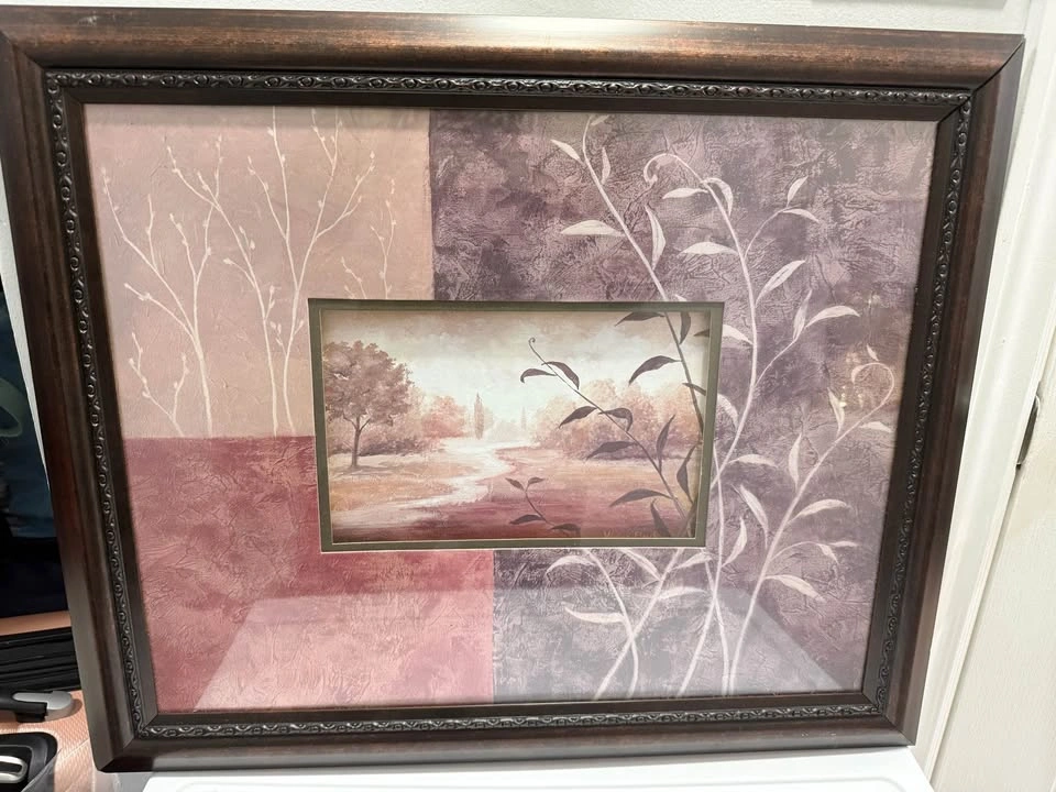 Set of 2 Framed Wall Art Prints – Floral & Landscape – 60 × 50 c - photo 3