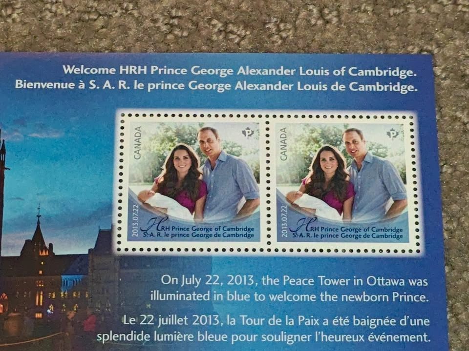 Stamp Sheet - 2013 Royal Baby Prince George - William & Kate - photo 2