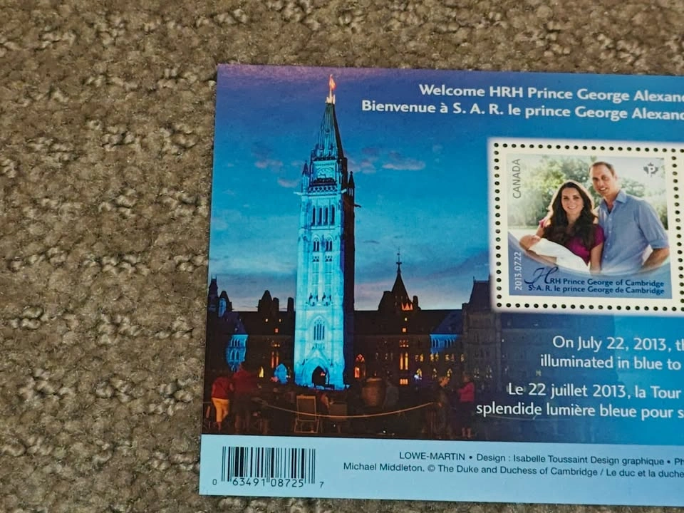 Stamp Sheet - 2013 Royal Baby Prince George - William & Kate - photo 3