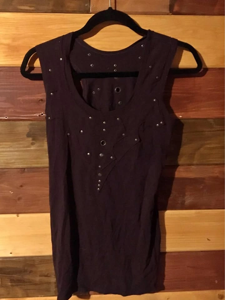 Dark purple statement top