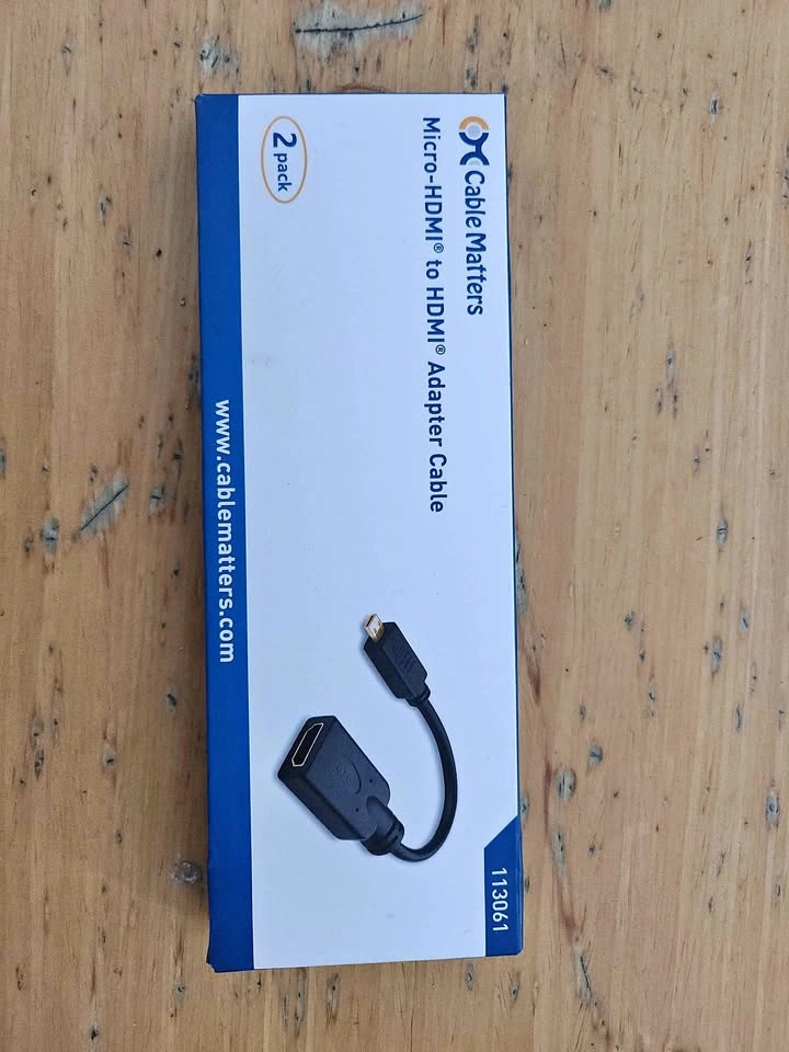 Cable Matters Micro-HDMI to HDMI Adapter Cable 2-Pack