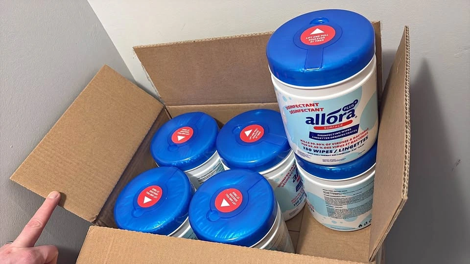 Allora Disinfectant Wipes – 150 Wipes Each – Brand New