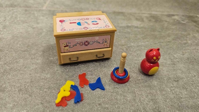 Vintage Sylvanian Families Nursery Toy Box Set