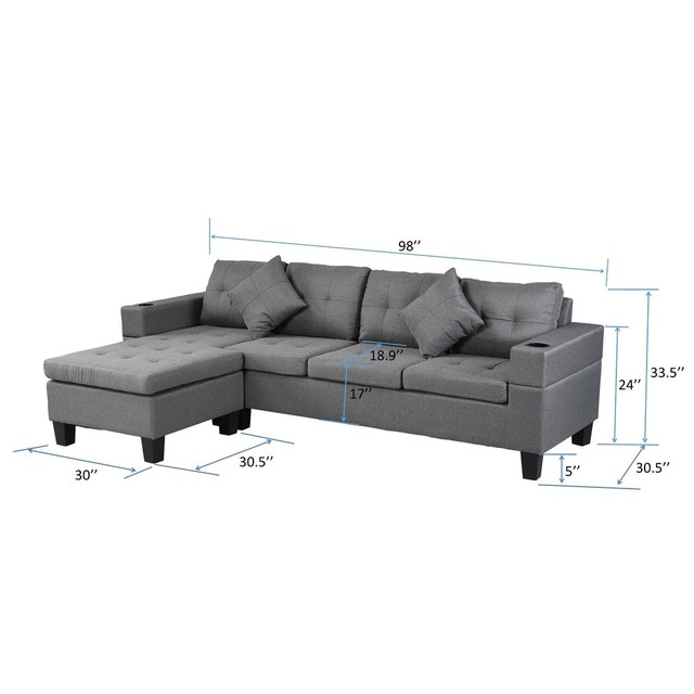 Spacious 4-Seater Sectional Couch New Perfect for Family Living - photo 4