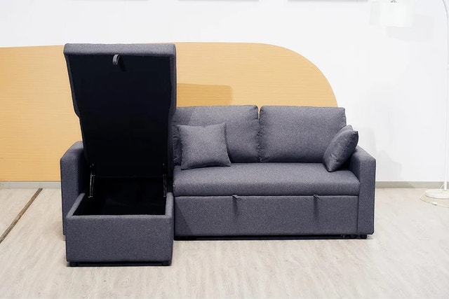 Reversible Sectional Sofa Bed with Storage - photo 3