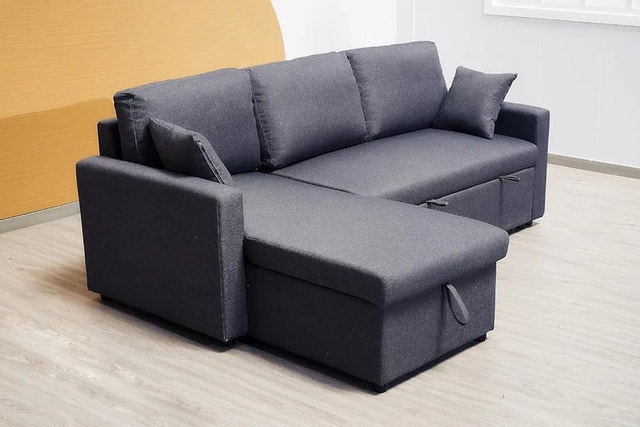 Reversible Sectional Sofa Bed with Storage - photo 5