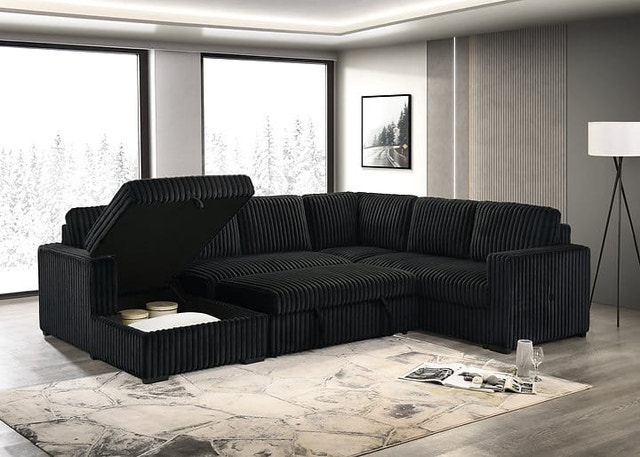 Premium Sofa Bed Reversible Chaise with Hidden Storage
