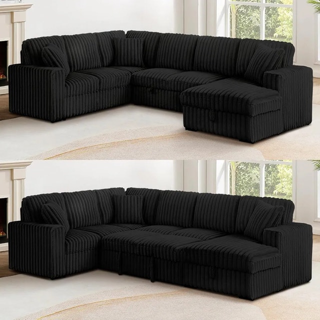 Premium Sofa Bed Reversible Chaise with Hidden Storage - photo 2