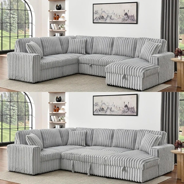Premium Sofa Bed Reversible Chaise with Hidden Storage - photo 3