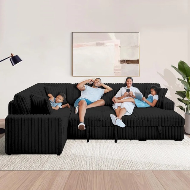 Premium Sofa Bed Reversible Chaise with Hidden Storage - photo 5