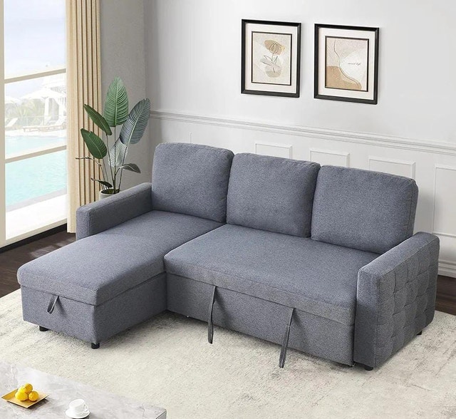 Large Family L-Sofa Bed Sectional Sofa with Storage - photo 3