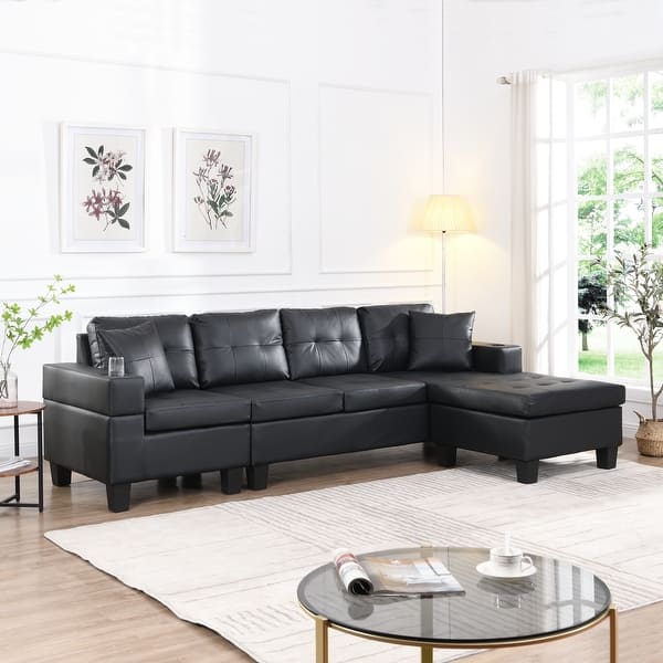 Leather Sofa Clearance Modern Sectional Couch