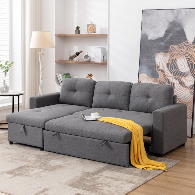 Modern Sofa Bed Pull-Out Sleeper Stylish Look - photo 2