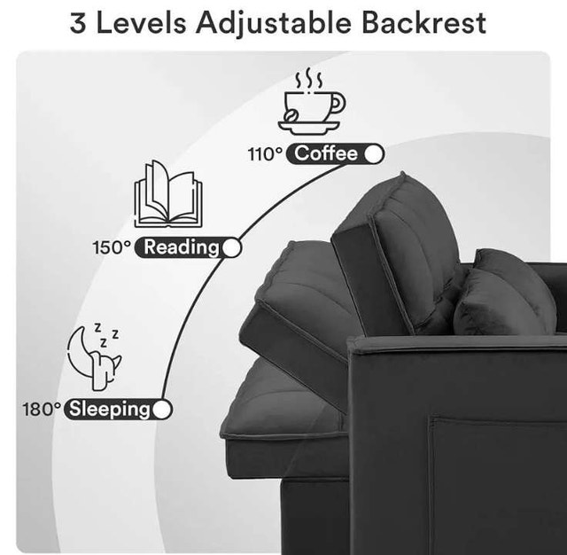 Multi-Use Sofa Bed Brand New L-Shape Sectional Pull-Out Bed - photo 5