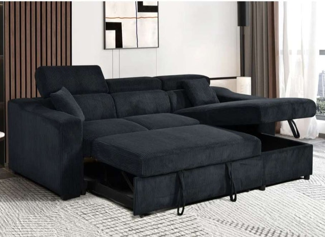Big Deal Pull-Out Sofa Bed Cozy Fabric and Smart Storage Home - photo 3