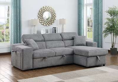 Big Deal Pull-Out Sofa Bed Cozy Fabric and Smart Storage Home - photo 4