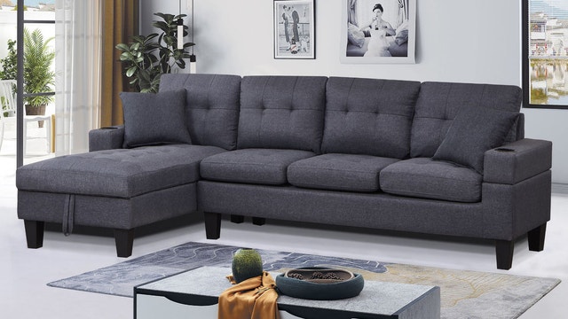 Free Delivery Sectional Sofa Reversible Chaise Brand New - photo 3