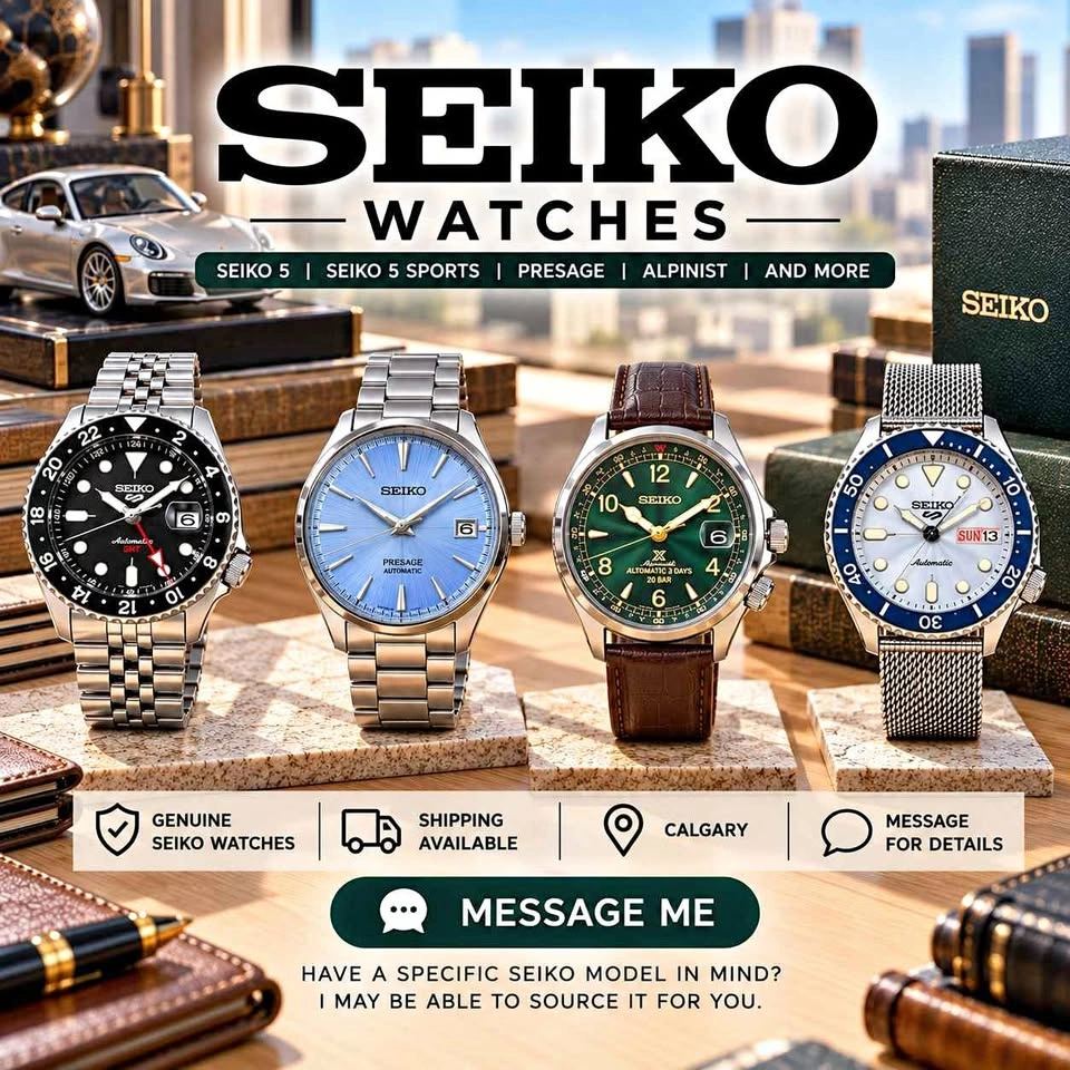Brand New Seiko Watches - Seiko 5, Presage, and Alpinist