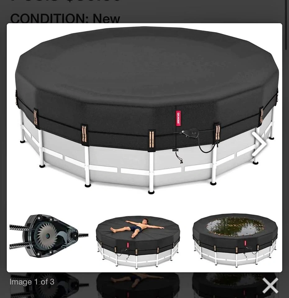 QH.HOME 12 ft Round Pool Cover, Solar Cover