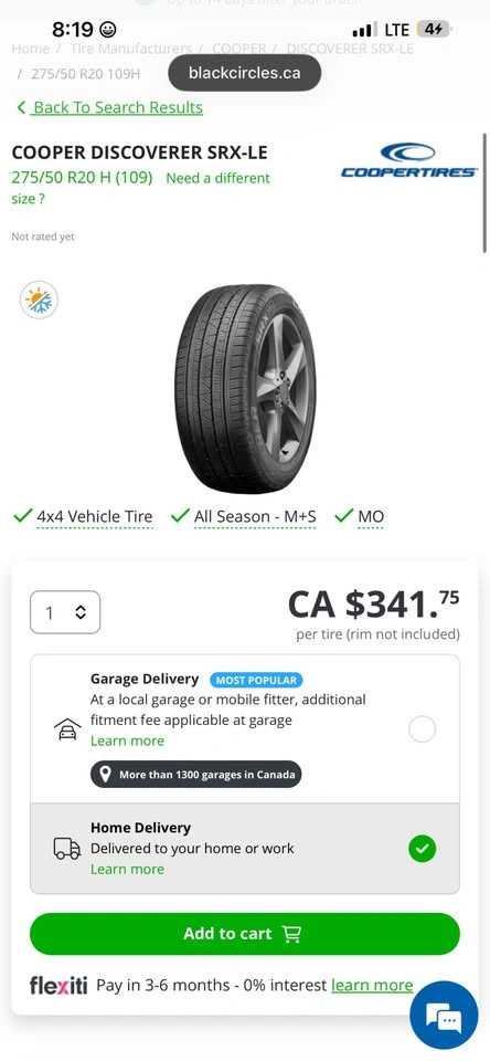 COOPER DISCOVERER SRX-LE 275/50 R20 Tires (Set of 4) - photo 5