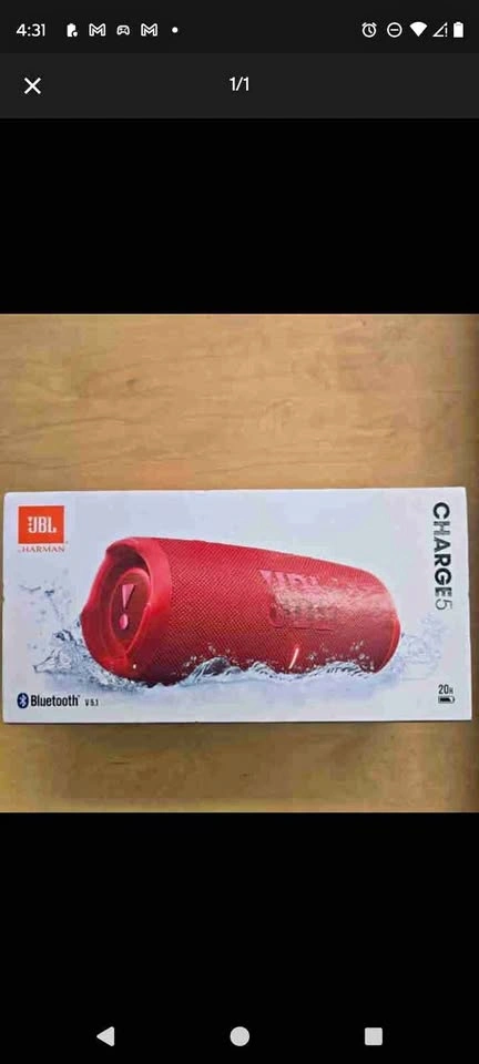 JBL Charge 5 Portable Bluetooth Speaker - BNIB
