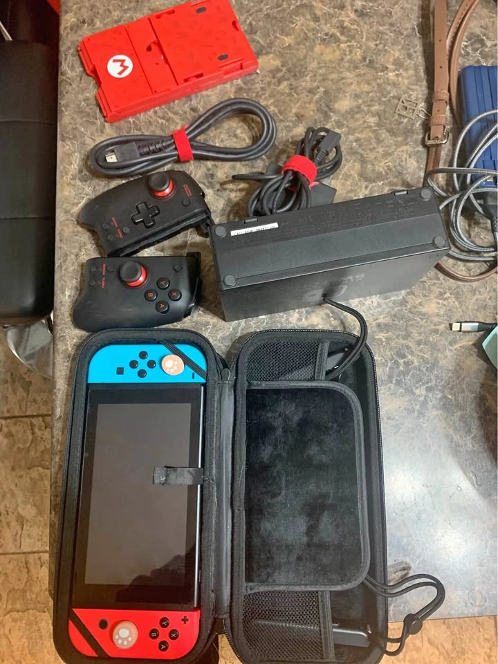 Nintendo Switch Console Fully Modded with Accessories