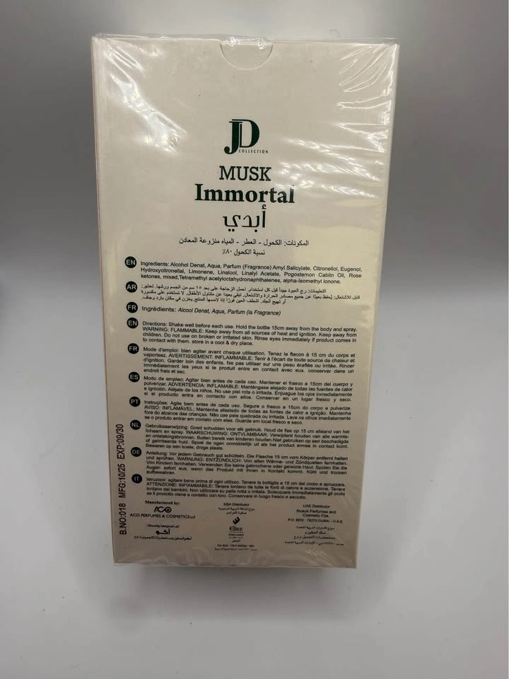 JD Collection Immortal Musk Eau De Parfum 100ml - photo 3