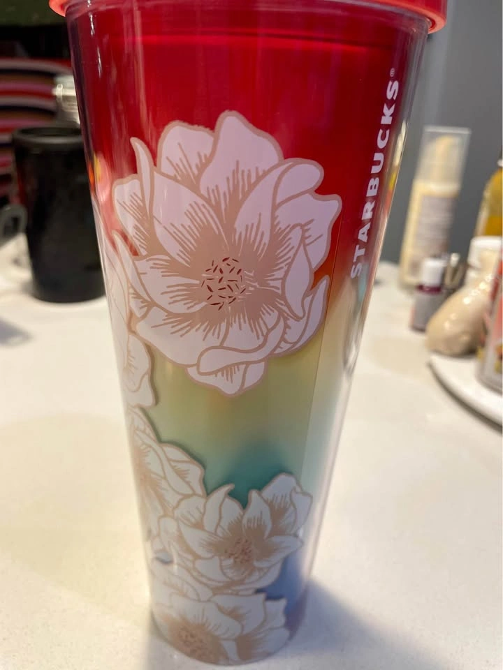 Starbucks Peony Rainbow Cold Cup Tumbler - photo 2