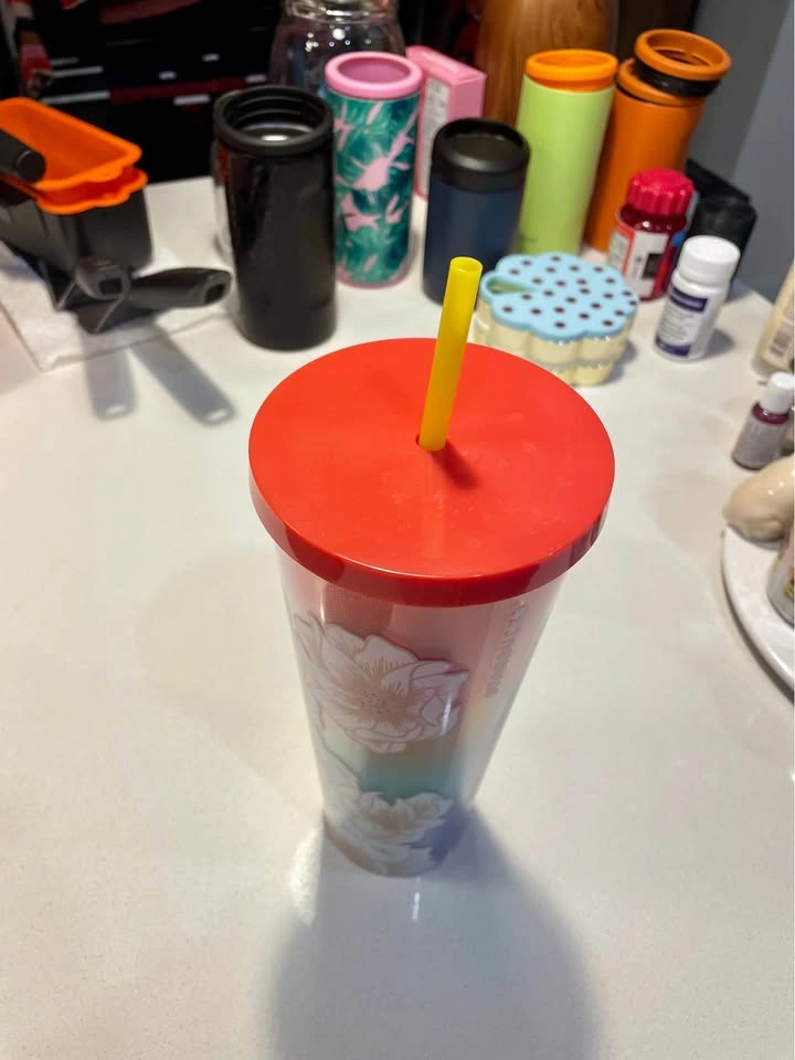 Starbucks Peony Rainbow Cold Cup Tumbler - photo 3