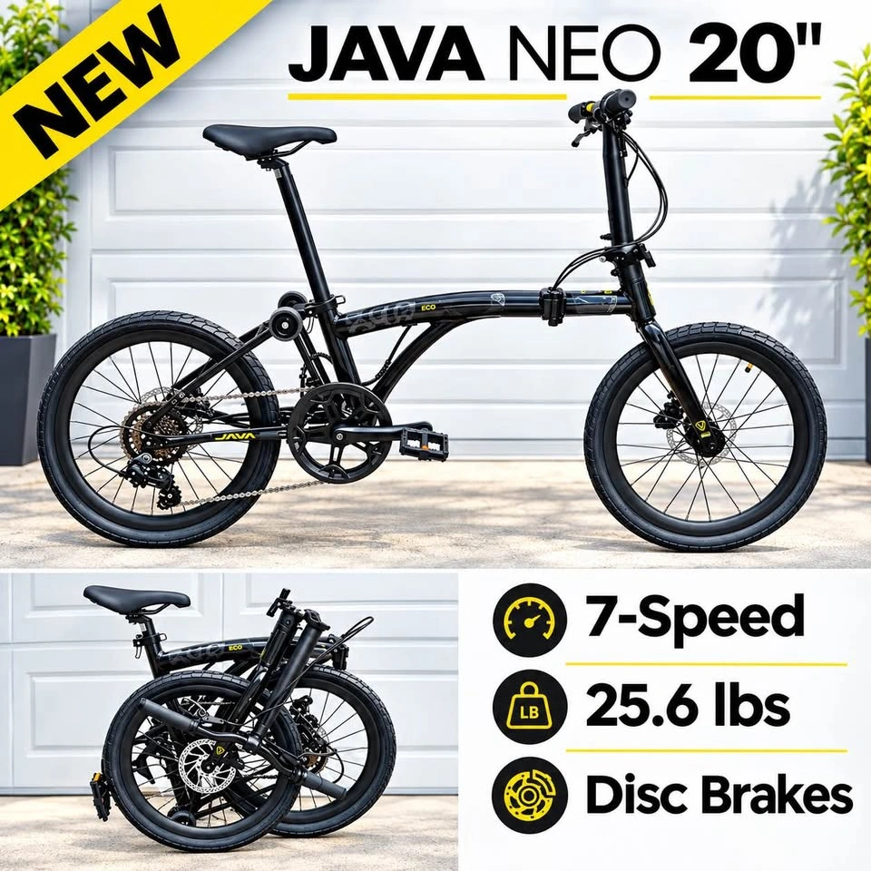 Java Neo Eco 20” Shimano 7-Speed Disc Folding Bike - photo 2