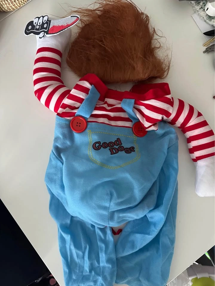 Chucky Dog Costume (Fits ~12-13kg) with Wig – Halloween - photo 3
