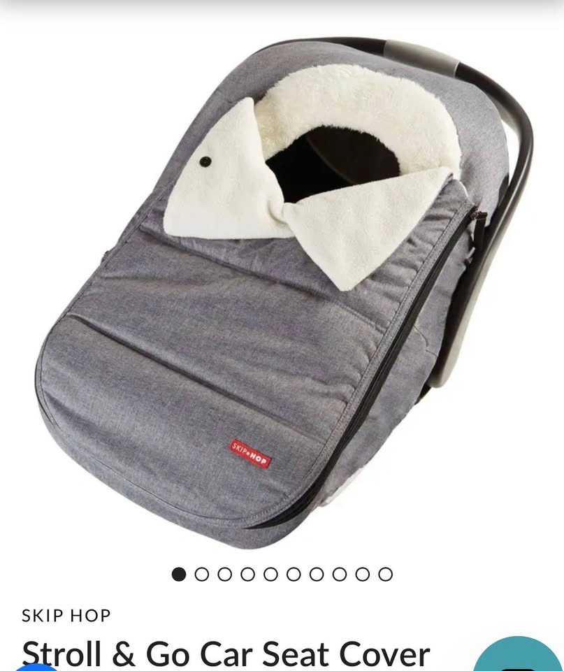Skip Hop Stroll & Go Car Seat Cover – Heather Grey – Like New - photo 2