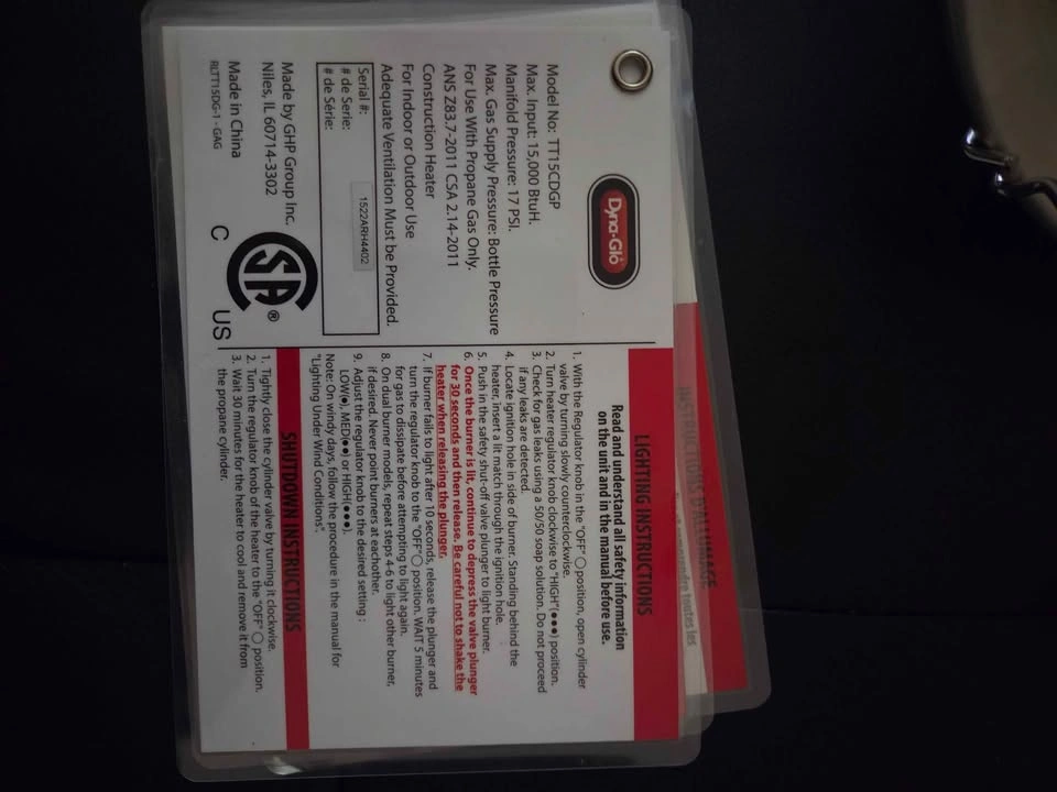 Propane indoor/outdoor heater - photo 4
