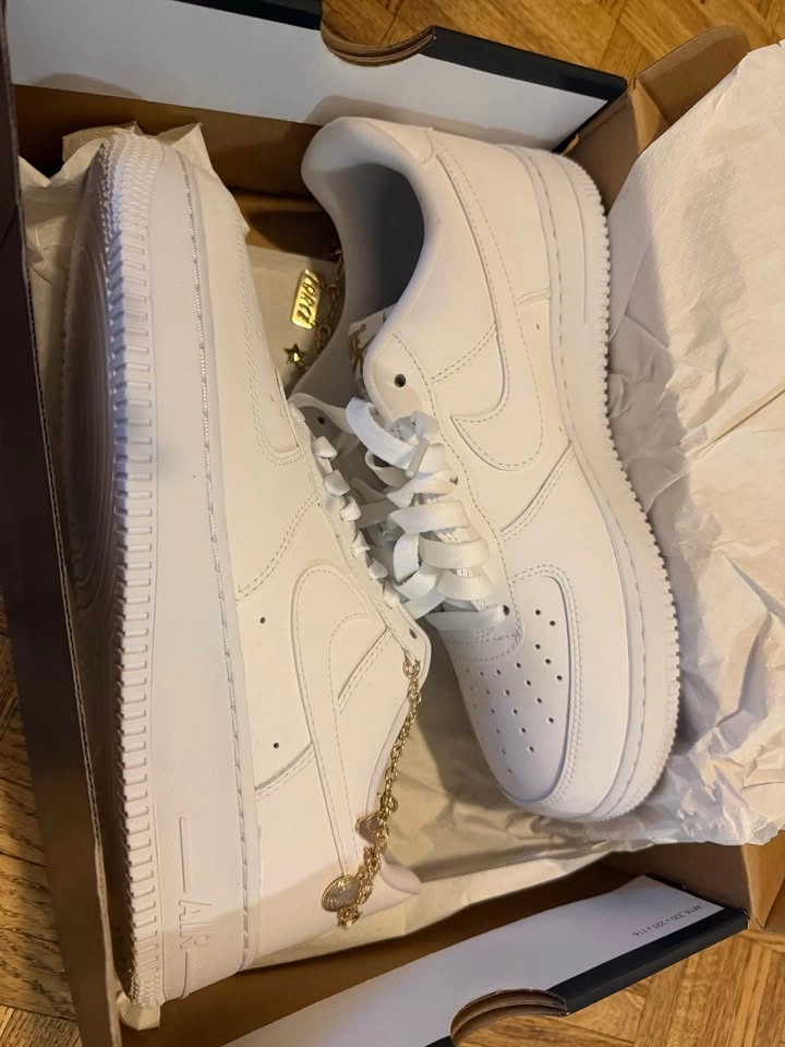 Women White and Gold Airforce 1 - photo 3