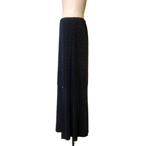 Y2K maxi black and pink polka dot pencil fitted skirt, XL - photo 5