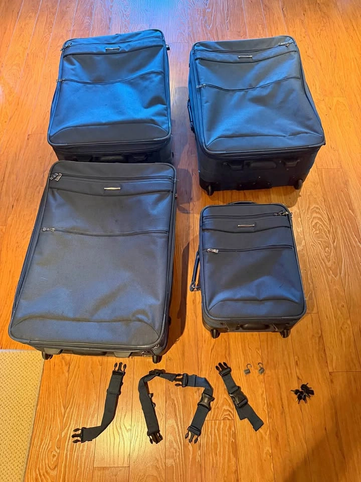 Jaguar 4-Piece Classic Navy Blue Expandable Luggage Set