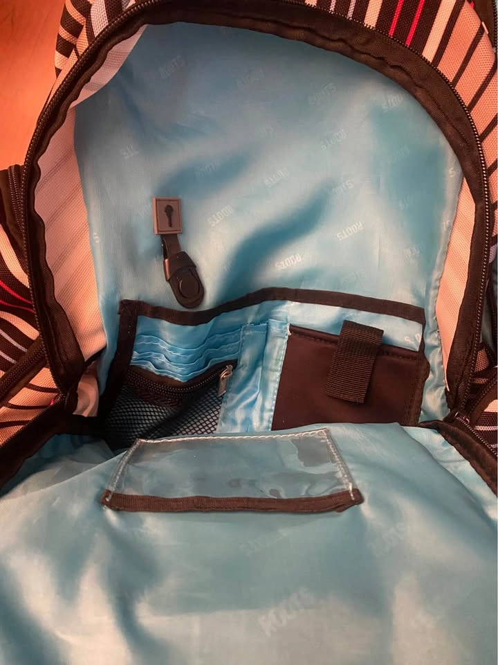 🎒 Roots Striped Backpack – Like New, Lots of Compartments! - photo 4