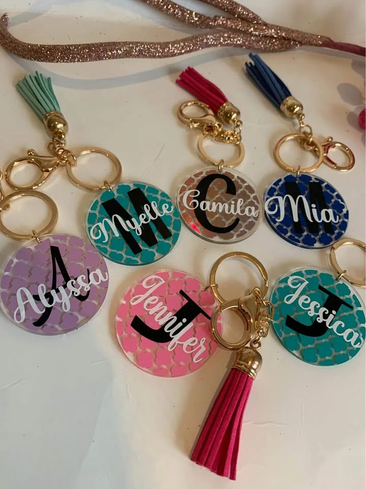 colorful keychains with tassels in different colors image indicator(7)