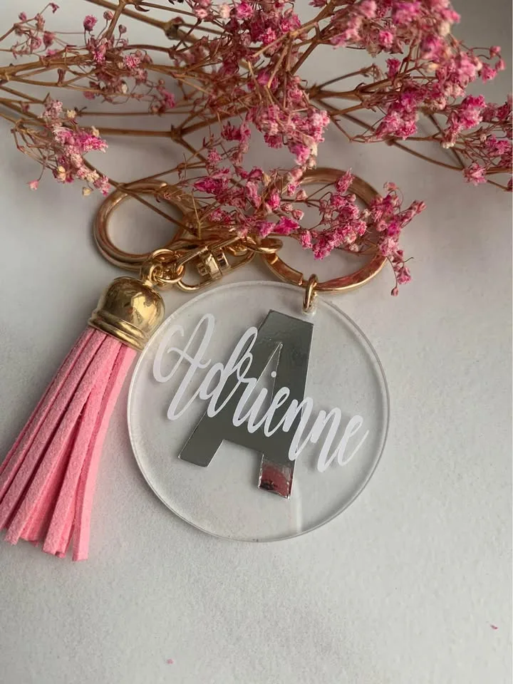 Personalized Glitter Keychains – Custom Initial or Name Design image indicator(4)