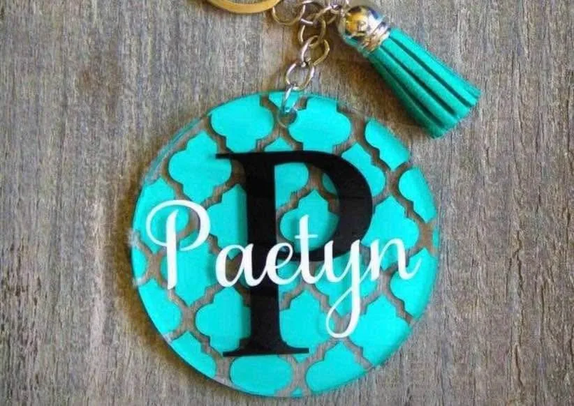 Personalized Glitter Keychains – Custom Initial or Name Design image indicator(10)