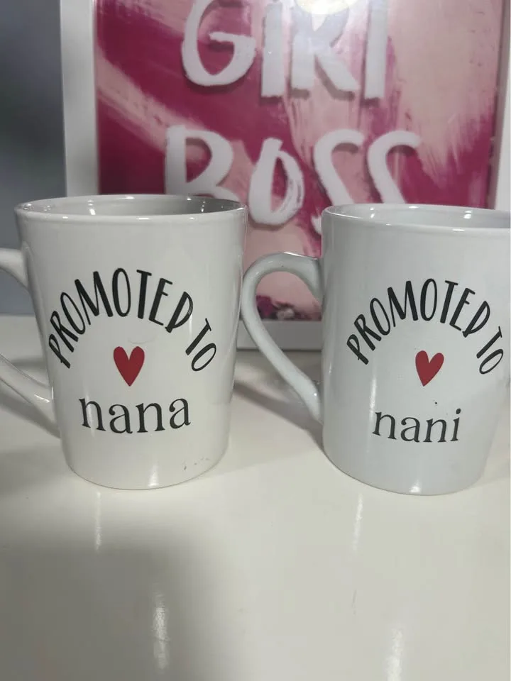 Promoted To Custom Wine Glass or Mug Set - Gift image indicator(4)