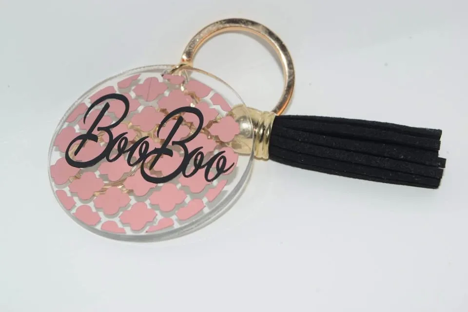 Glitter Acrylic Keychain – Custom Monogram Gift for Her image indicator(4)
